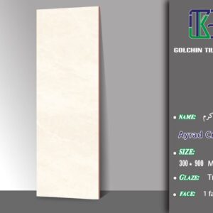 سرامیک دیواری طرح تراورتن بژ 90 *30 آیراد کرم